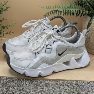 Nike RYZ 365 Summit White Gray Leather Womens Size 8.5 Running Shoes Gym Workout